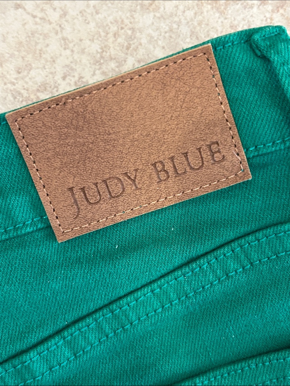 Judy Blue Green High-Rise Jean Shorts - Picture 4 of 6